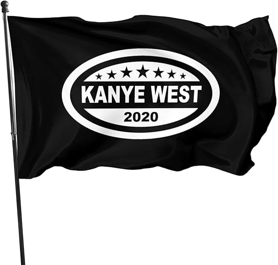 JINGSHIKEJIFAZHAN Kanye 2020 Flag 3x5 Ft Flag Durable Flag