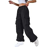 SHENHE Women's Baggy Loose Cargo Pants Drawstring Waist Joggers Long Trousers
