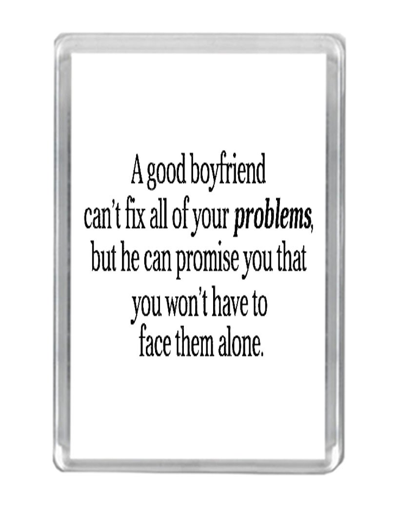 "Facing Problems Alone" Relationship Love Quote Fridge Magnet Amazon Kitchen & Home