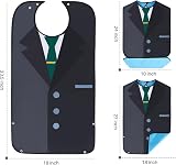 WenYa 3 Pack Adult Bibs for Men Waterproof Crumb Catcher 30x17.7 inches view 2