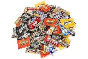 KLUB BULK Holiday Chocolate Classic MARS Candy Snack Bars 1 Lbs Snickers, Milky Way, Twix, Almond Joy, 100 Gran , York Peppermint Patties, Peanut Butter Cups, and Milk Chocolate and Peanut M&Ms-Individually Wrapped Mini Fun Size Candies Variety Bulk Mix (16 Oz)