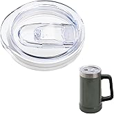 Replacement Lid Compatible with Stanley 24oz Classic Beer Stein, Clear Replacement Spill Proof Cup Lids with Sealing Silicone Ring, BPA-Free, Dishwasher Safe for Drinking Cup Cover