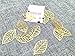 YYaaloa 50pcs 20x35mm Leaf Charms Pendant for Crafting Jewelry Making Accessory (50pcs Gold)