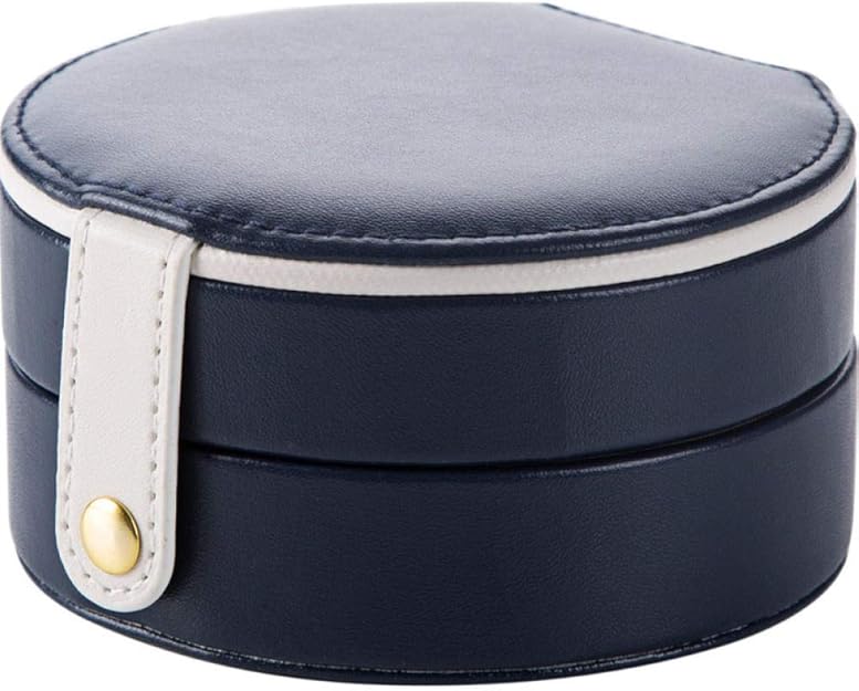 LISAWONG Joyero Caja de Almacenamiento de aretes de Cuero portátil de