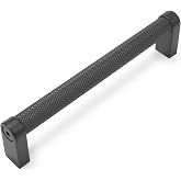 BUKOBYHE 10 Pack 5 Inch Matte Black Kitchen Cabinet Handles Knurled Cabinet Pulls Black Drawer Pulls Kitchen Hardware