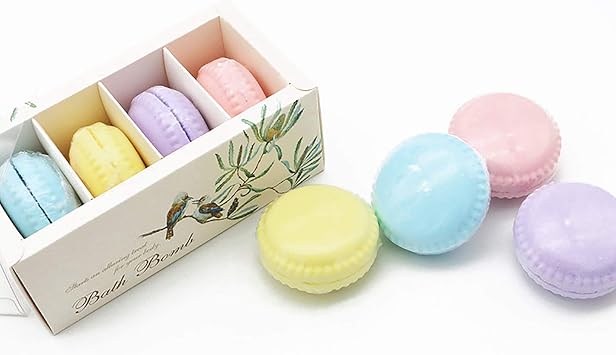 Amazon Co Jp マカロンバスボム かわいいバスソルトボール 体と足の入浴 家族 友人 子供へのクリエイティブなギフトに使用できます スポーツ アウトドア