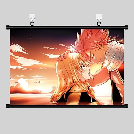 Amazon Coskore タペストリー Fairy Tail フェアリーテイル ルーシィ ハートフィリアエーテリアス ナツ ドラグニル 同人 装飾 壁掛け 部屋飾りポスター 掛ける絵 巻物 軸物 アニメ おしゃれ 萌え 90cmx60cm アニメ 萌えグッズ 通販