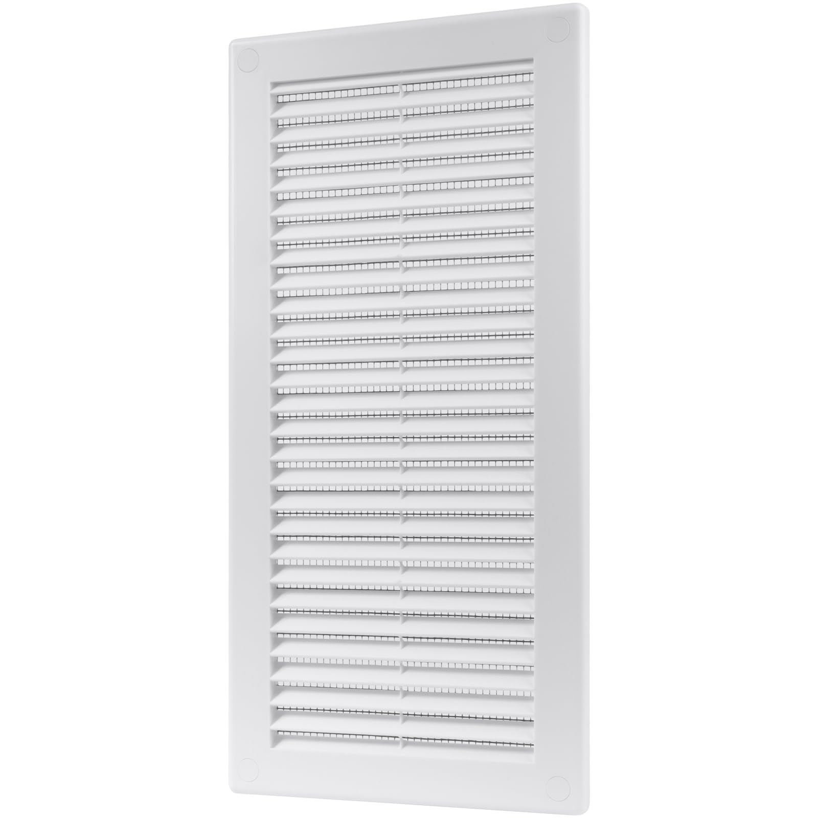 Vent Systems 150 x 310 mm / 6" x 12" Inch White Soffit Vent Cover - Flat Rectangular Air Vent Louver - Grille Cover - Built-in Insect Screen - HVAC Vents for Bathroom, Home Office, Kitchen — image 1