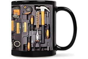 The Ultimate Mechanic's Toolbox Mug, 11 oz Ceramic Mechanical Toolbox Coffee Mug, Perfect for Birthdays and Anniversaries, To