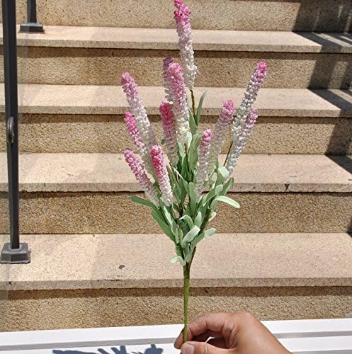 12 Heads Lavender Bouquet Home Decoration Wedding Silk Flowers High Simulation Light Pink