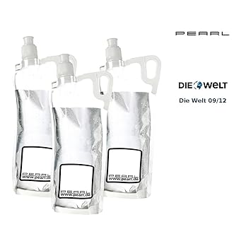 PEARL Faltflasche: 3er-Pack Faltbare Trinkflasche für Sport & Freizeit, 2 Liter (Trinksack)