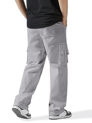 PLEPAN Cargo Pants for Men Drawstring Elastic Waist