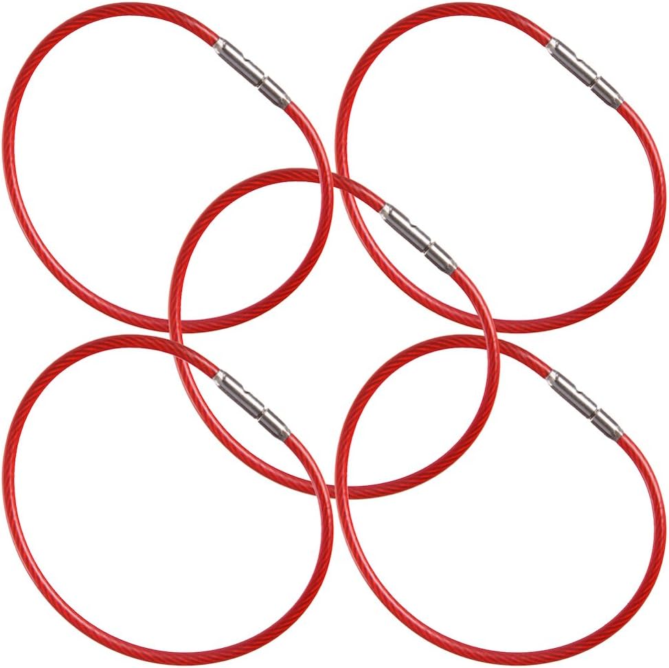 Aeroflex - 7" Inch Red Steel Key Rings/Checklist Rings - 500 Pack