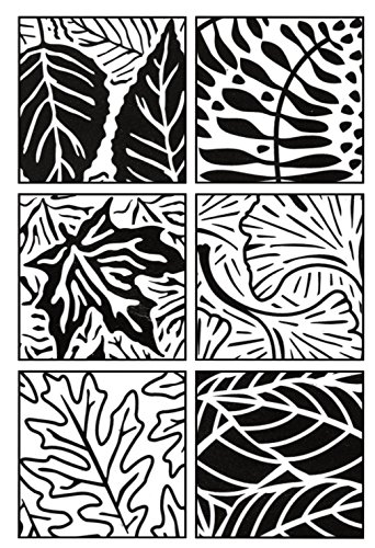Artist's Paintstiks Rubbing Plates 6/Pkg.-Leaves