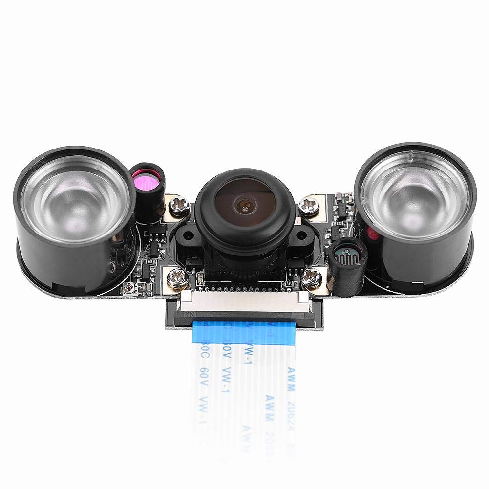 Diyeeni Camera Module 500 million pixels sensor Fisheye Lens With Fill Light Wide Angle Camera Module fully compatible with Original Raspberry Pi Camera Module.