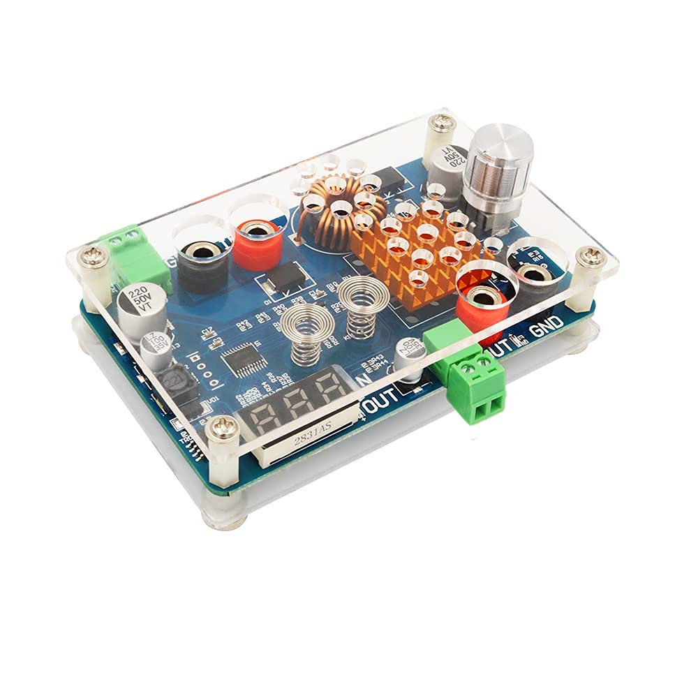 New Version Buck Converter, DC 5-32V to 5-45V 3A Adjustable Step Down Module with Voltage Display and Touching Sensor Switch