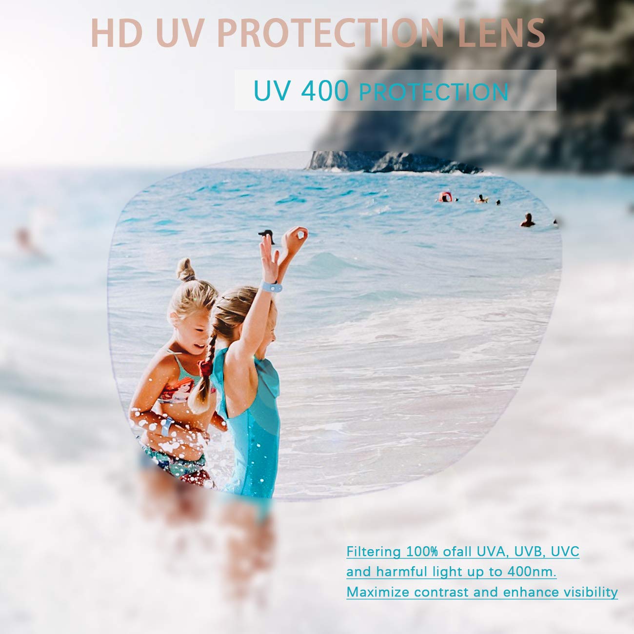 MAXJULI Baby Infant Sunglasses Safe, Soft, With Adjustable Strap 0-24 Months BPA Free 7002