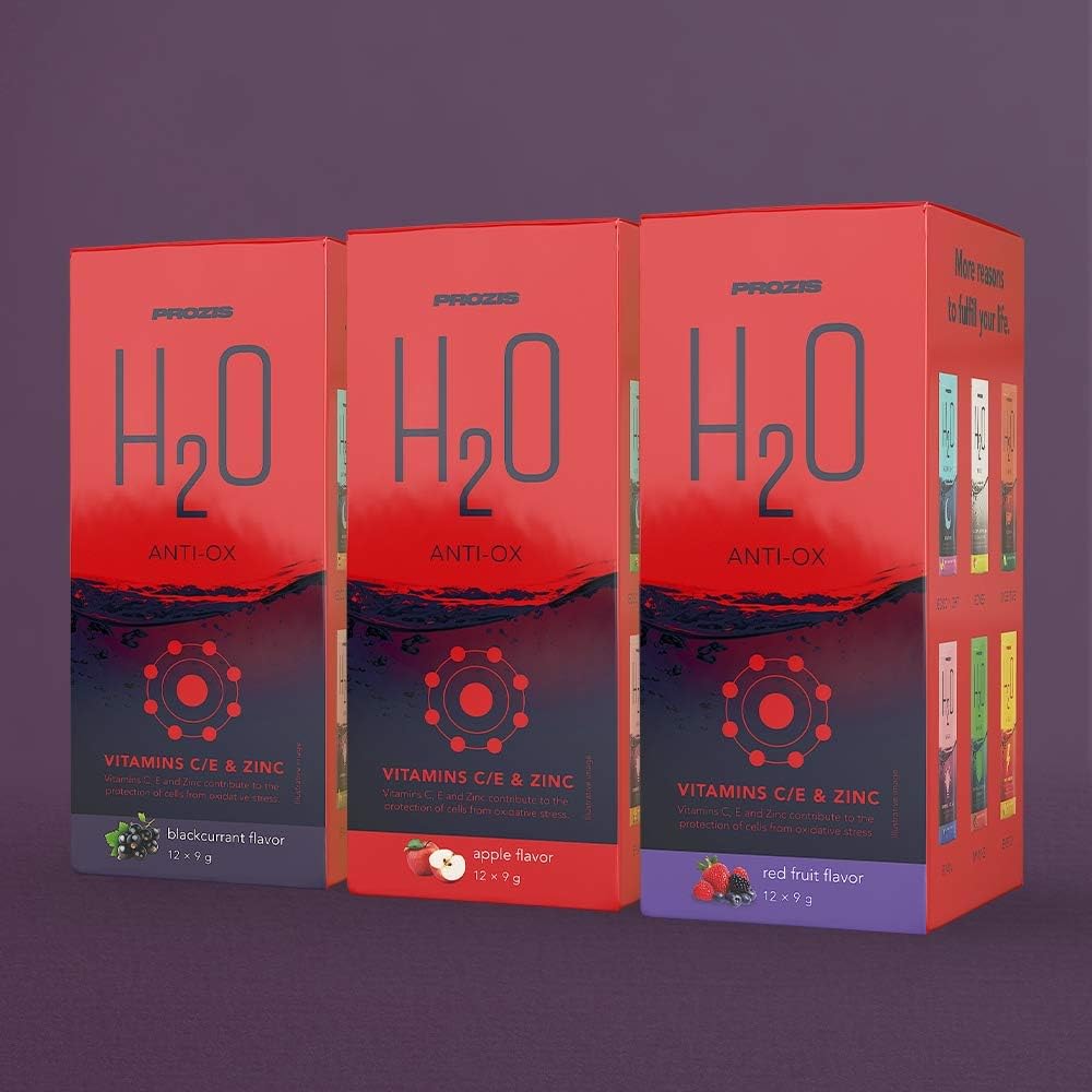 Prozis 12 X H2o Anti Ox Melange De Proteines 9 G Blackcurrant Amazon Fr Hygiasne Et Soins Du Corps