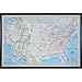 Craig Frames Wayfarer, Classic United States Push Pin Travel Map