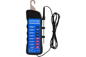 L-FENCE LYDITE FENCE Electric Fence Voltage Tester, 7KV Fence Tester 8 Neon Indicator Lights/Fence Tester for Farms Farms Fault Finder Portable Testing Tool