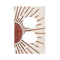 Wpshijia Mid Century Boho Sun 1 Gang Single Duplex