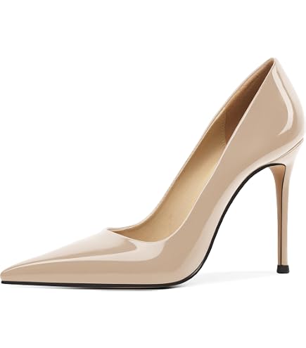 Amazon.com | Saekcted Women High Heels Pumps Pointed-Toe Mary-Jane