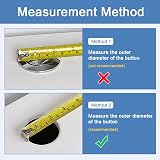 ADERTOS 2 Pack 38mm Toilet Flush Button Chrome Silver 1 Press Replacement view 8