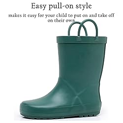 LANCDON Toddler Rain Boots for Boys and Girls