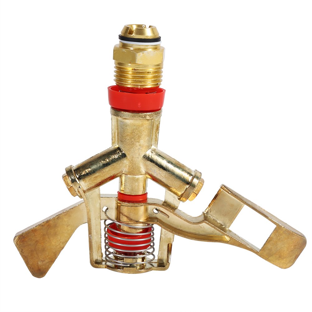 360 Degree Brass Rotate Rocker Arm Sprinkler 1/2 Inch Watering Spray Nozzle Tool for Agriculture Irrigation Spraying