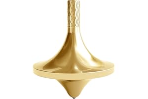 HJ HUAJ Spinning Top Accurate Metal Spinner Top Desktop Gyro Toys Little Fidget Toys (Silver,Gold, Black)