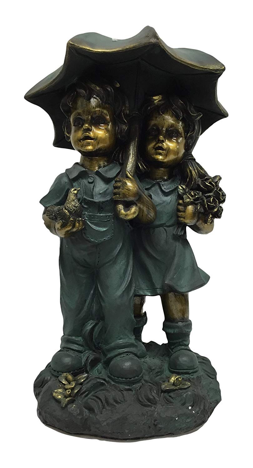 Best Tall Garden Statue Girl With Umbrella