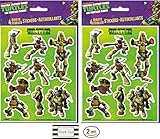 Teenage Mutant Ninja Turtle 4 Sheets of Stickers (2 Pack)