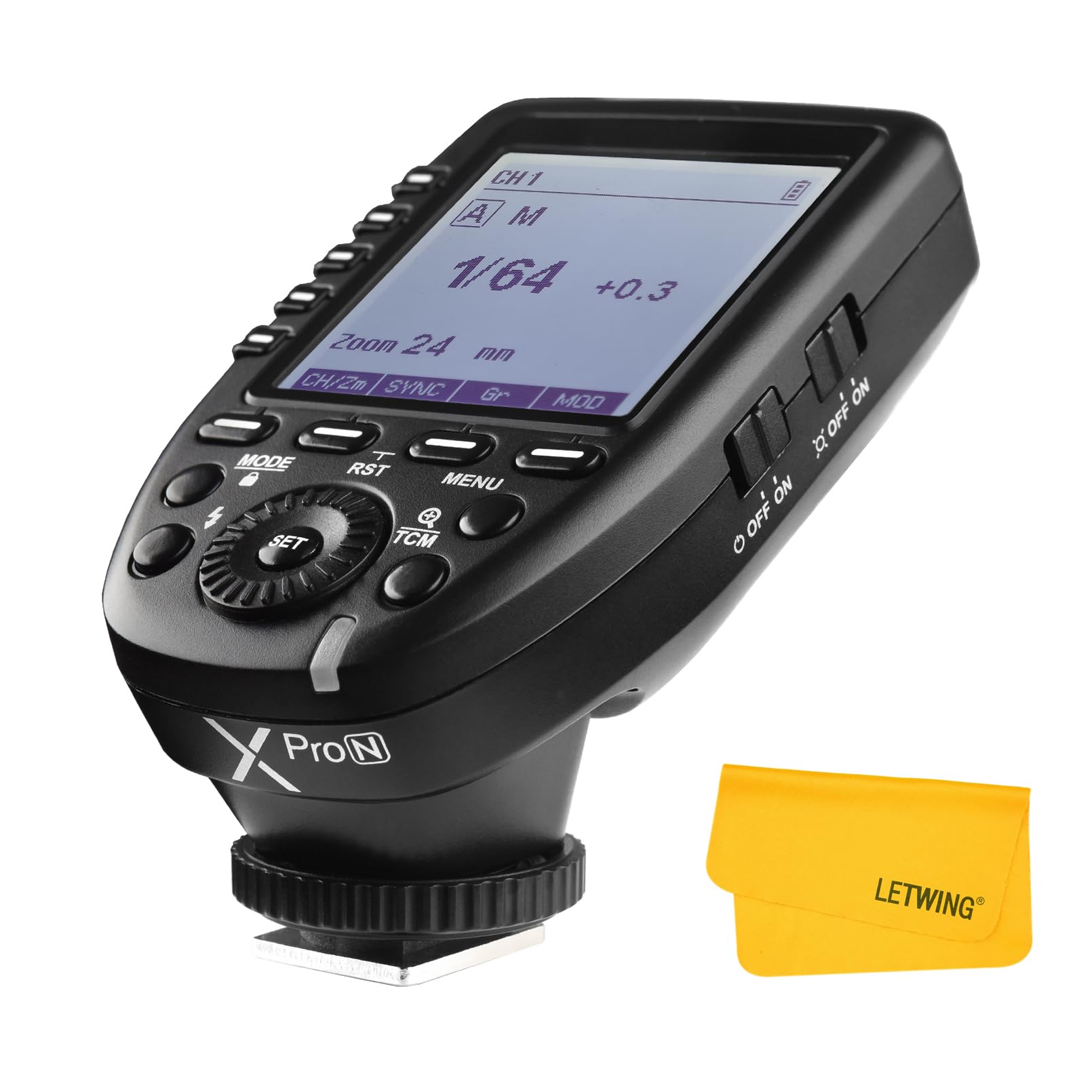 GODOX XPro-N TTL 2.4G Wireless HSS Flash Trigger Transmitter Cameras with Large LCD Screen Slanted Design 5 Dedicated Group Buttons 11 Customizable Functions