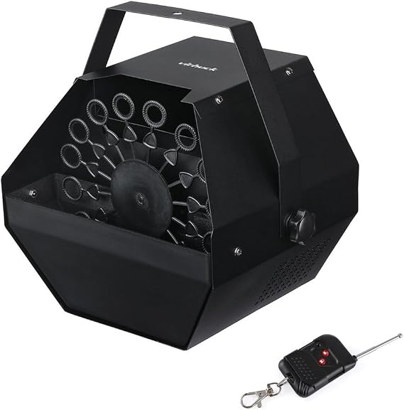 Virhuck 2-in-1 Wireless Remote Control Soap Bubble Machine, Automatic