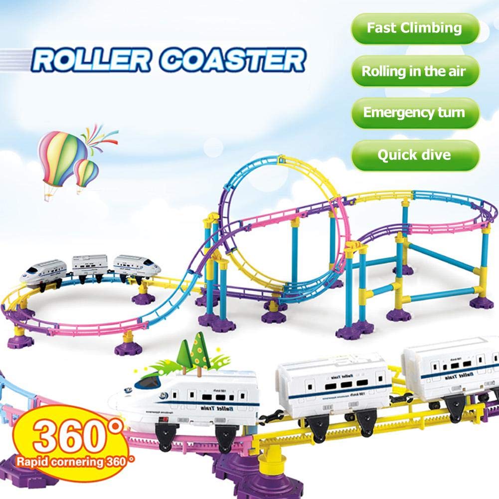 Affeco Diy Riel Electrico Coche Tren Modelo Ferrocarril Road Track Set Juguetes Juguetes Y Juegos Trenes