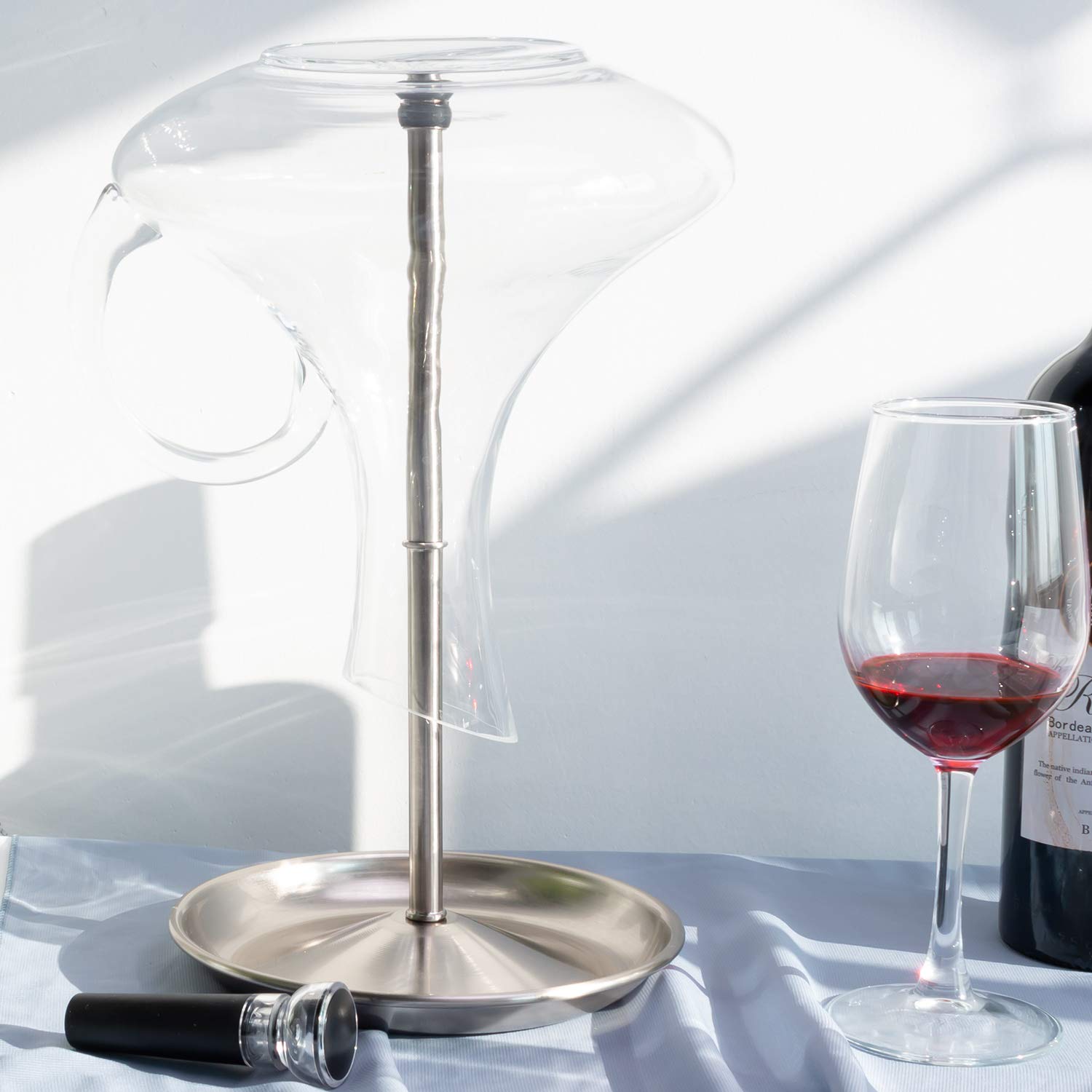Buy Wine Decanter Drying Stand with Silicone Head to Prevent Scratches