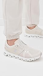 On Women's Cloud 6 Sneakers, Pearl/White, 9 Medium US