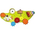 beekbork Crocodile Activity Wall Panels - Toddler Learning Activity Center - Easy-to-Install Wall-Mounted Interactive Busy Board - Promotes Early Education, Hand-Eye Coordination, Sensory Exploration