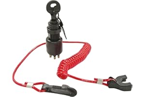 HeuroFosh 5005801 Boat Ignition Key Switch & Safety Lanyard Assembly for OMC Johnson Evinrude 40-200HP Outboard Motor 175974