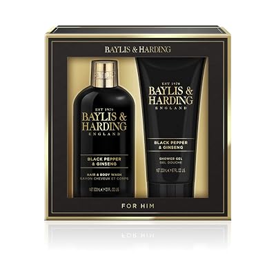 Baylis &amp; Harding Men&amp;#39;s Grooming Duo Gift Set, Black Pepper &amp; Ginseng