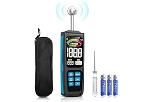 DURFICST 3-inch Color HD Large Screen Moisture Meter with Cloth Bag, 20-40mm Depth Analysis, for Wood, Wall, Plaster, Masonry