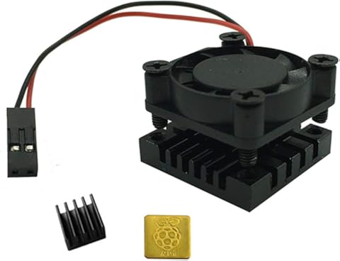 nbvmngjhjlkjlUK Caja de aleación de Aluminio Chasis de Placa Base de computadora de Carcasa Protectora con Ventilador de refrigeración para cáscara de Frambuesa Metal 3B + (Blanco)