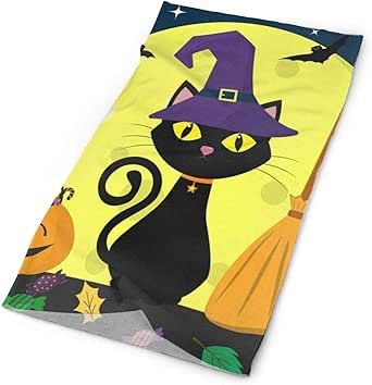 huibe Diadema Sombrero de bruja Gato Escoba de luna llena Hojas de