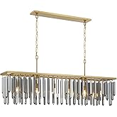Crystorama Gemma 52'' Modern Gold Linear Chandelier