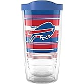 Tervis NFL Buffalo Bills - Hype Stripes Made in USA Double Walled Insulated Tumbler Travel Cup Keeps Drinks Cold & Hot, 16oz, Classic