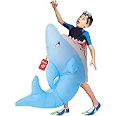 Morph Inflatable Shark Costume For Kids, Shark Attack Halloween Outfit, Halloween Blow Up For Fun Dress-Up