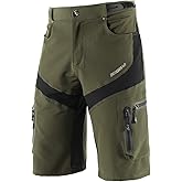 BERGRISAR Men's Cycling Shorts Loose Fit Mountain Bike Shorts with 6 Pockets
