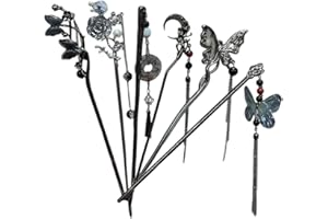 6pcs Chinese Hair Sticks Vintage Hair Chopsticks Tassel Hair Pins Hanfu Hair Accessories for Woman Girls Hair Decoration