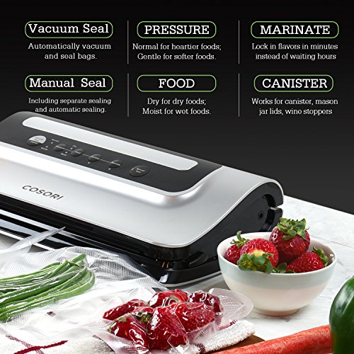 COSORI Vacuum Sealer Machine, Automatic Vacuum Air Sealing System For