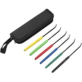 Aepiraza Hardness Testing File Set, HRC40-HRC65 Set of 6 Hardness Tester Checker File 7.1 inch Hardness Tester File kit with Oxford Cloth Storage Bag for Rough Estimation of Metal Rigidity